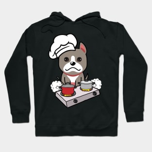 Cute grey dog is cooking Hoodie